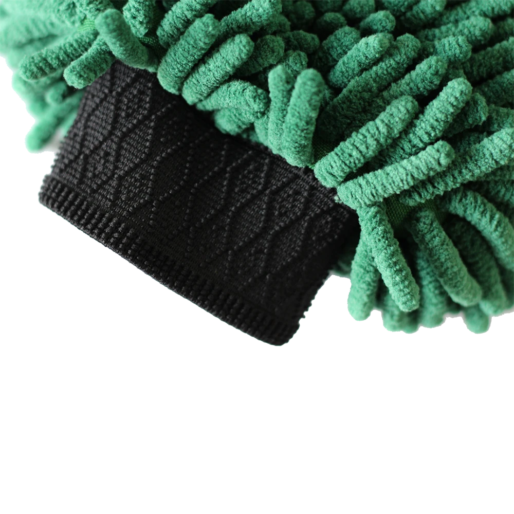 MaxShine Микрофибровая варежка для мойки кузова, зеленая, 24x17 см - 3