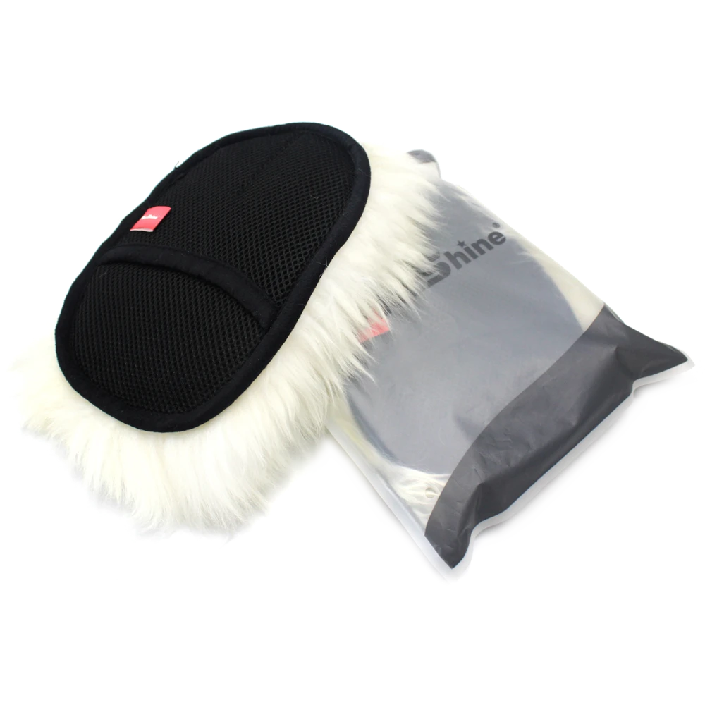 MaxShine Премиум варежка для мойки из натуральной овчины, 26x23 см - 3