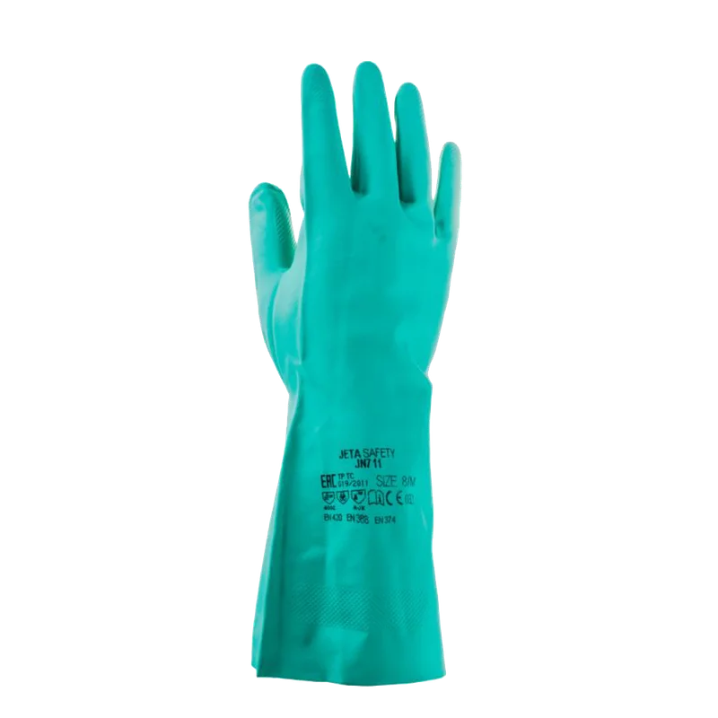 Jeta Pro Защитные перчатки из нитрила, зеленый, 1 пара, M, JN711, JetaSafety - 1
