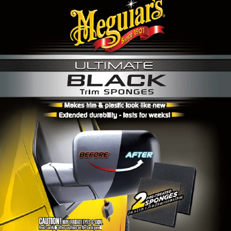 Губки для внешних деталей из пластика и резины Meguiars Ultimate Black Trim Sponge G15800 2 шт - 1