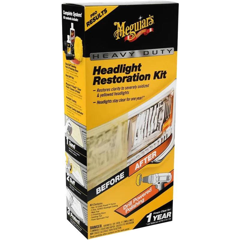 Meguiars G2980 Полный набор для абразивного восстановления фар Heavy Duty Headlight Restoration Kit - 1