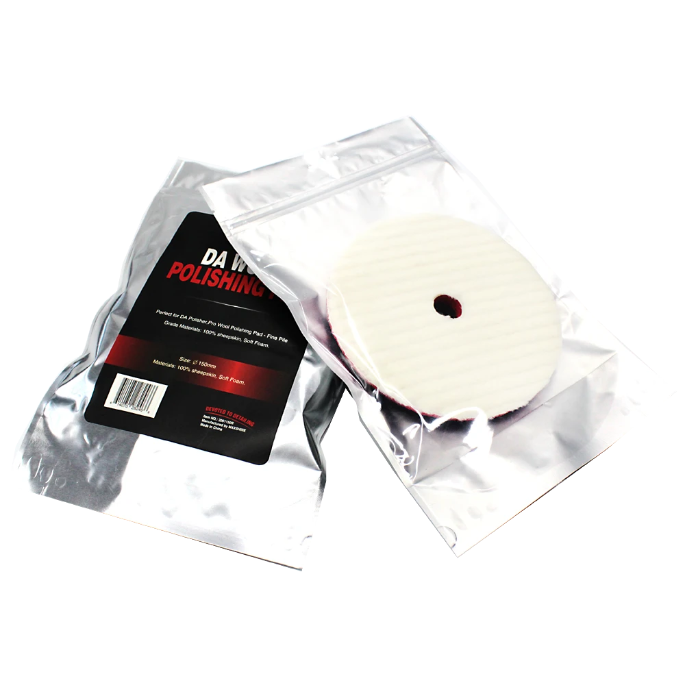 MaxShine Шерстяной полировальный круг для машинки DA, 150мм - 4