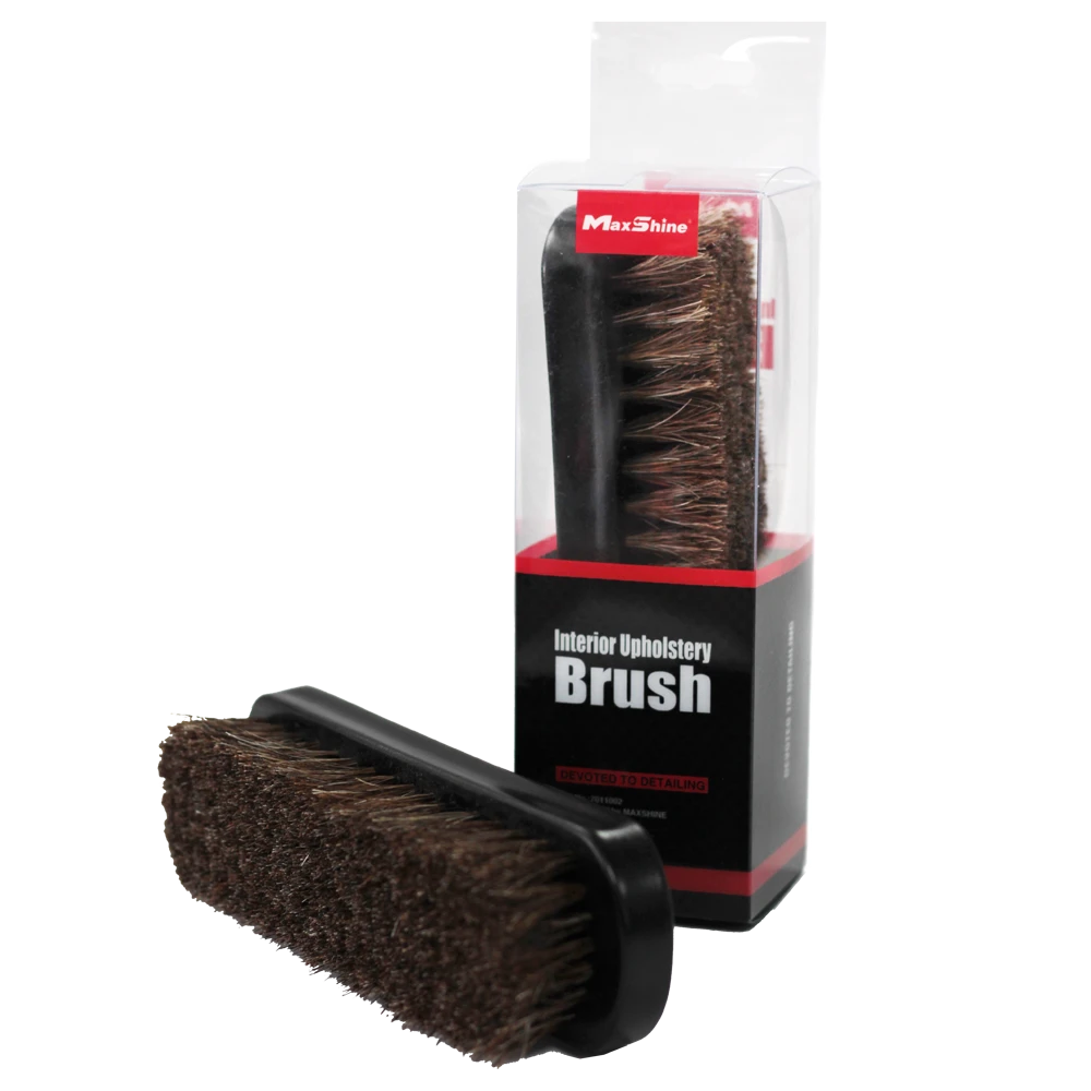 MaxShine Мягкая щетка из конского волоса (30мм) для чистки кожи, 170x60мм - 2