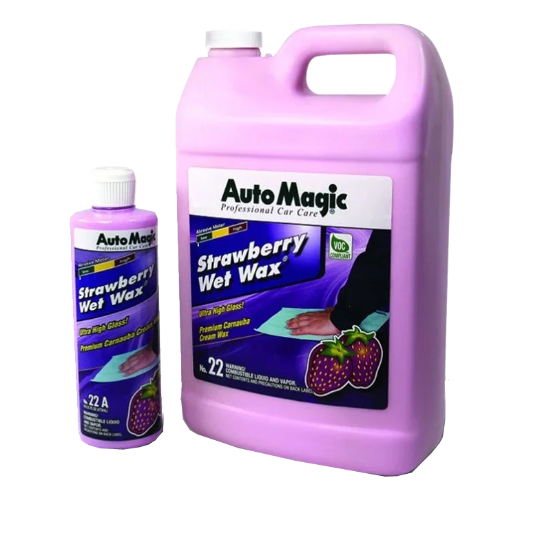 AutoMagic Финишный крем-воск для придания блеска, клубничный аромат Strawberry Wet Wax, 3,79 л - 1