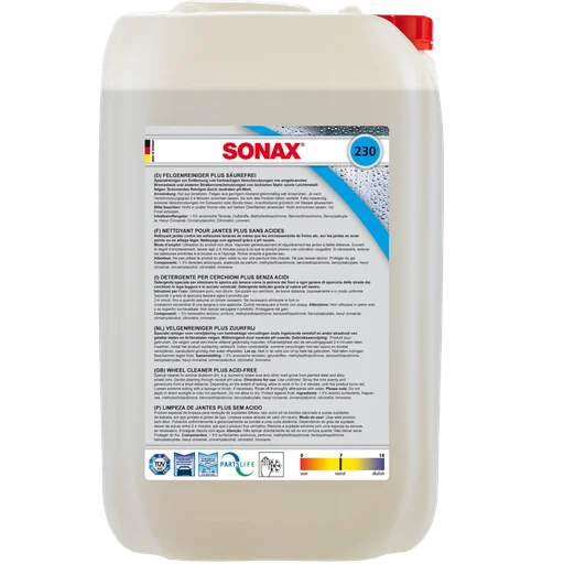 Бескислотное средство для очистки колесных дисков Sonax PLUS Rim Cleaner 230500 5 л - 1