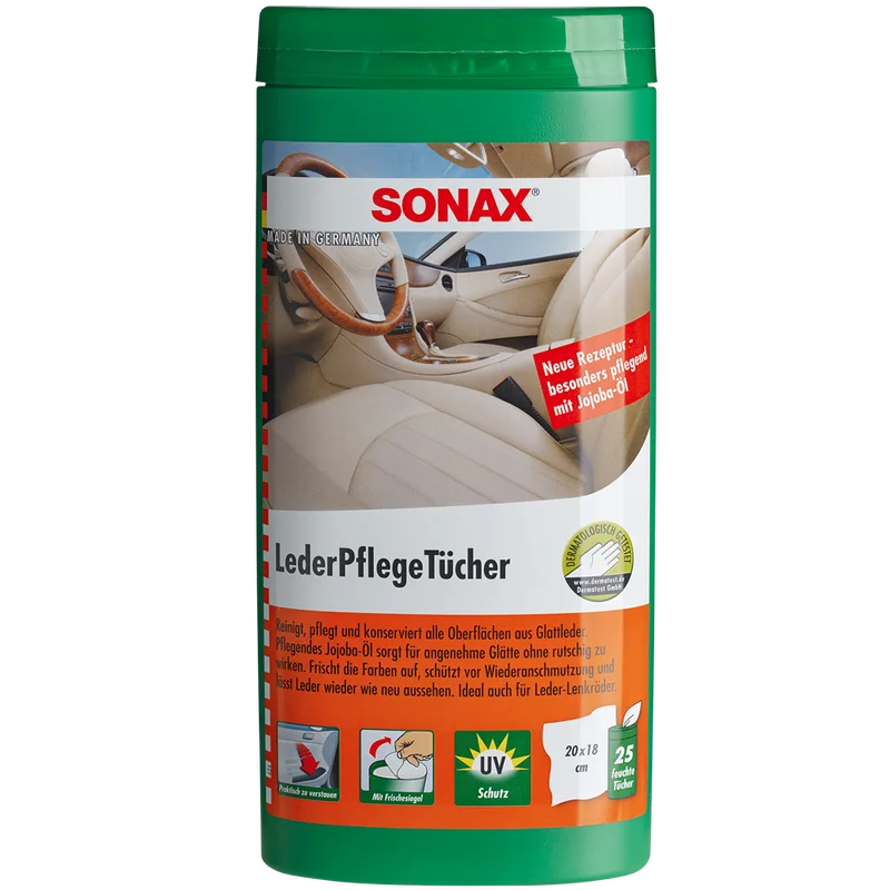 Sonax Салфетки для очистки кожи в тубе 25 шт. - 1