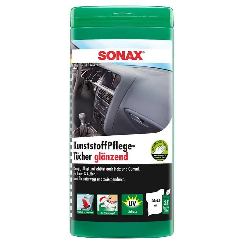 Sonax Салфетки для очистки пластика в тубе 25 шт. - 1