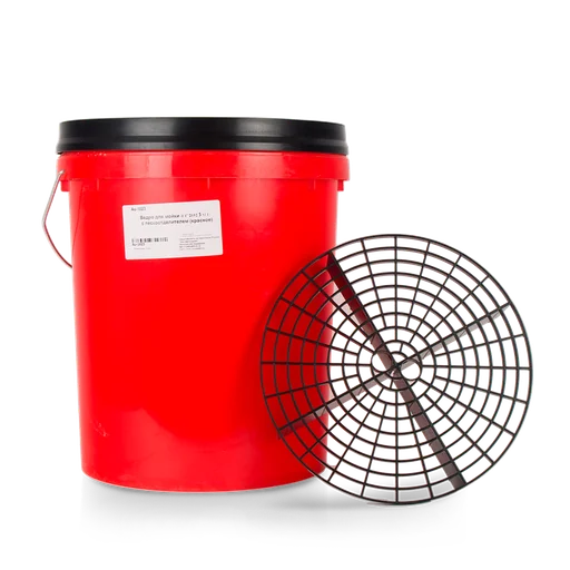 AuTech Ведро для мойки автомобиля с пескоотделителем (красное) - 1