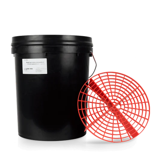 AuTech Ведро для мойки автомобиля с пескоотделителем (черное) - 1