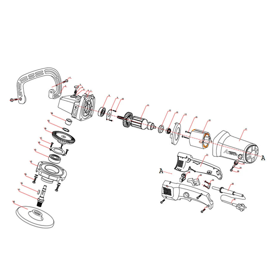 Полировальная машинка роторная AuTech  Au-071501200R - 3