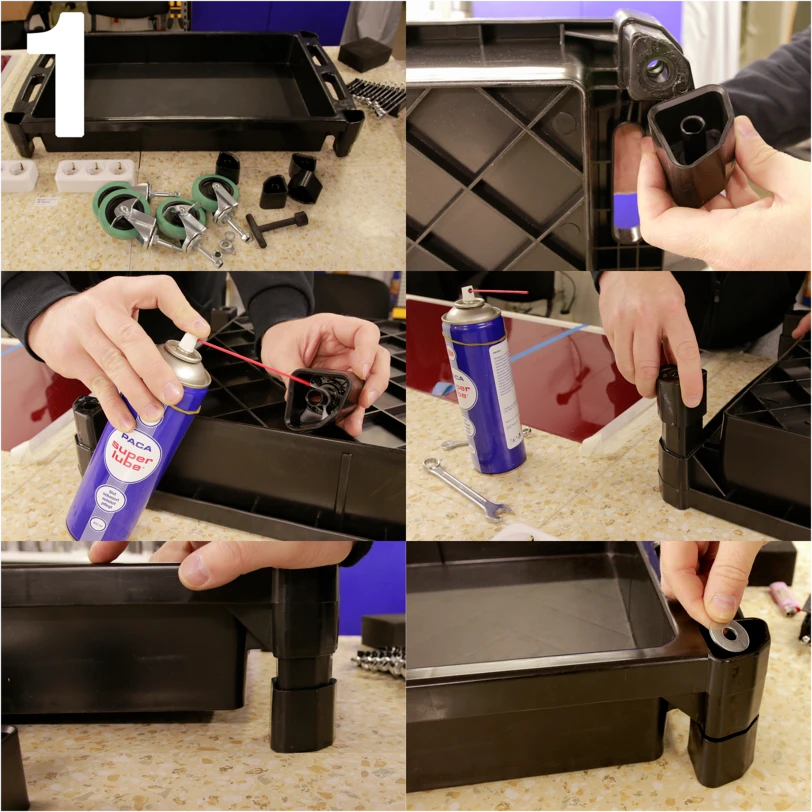 AuTech Тележка для детейлинга 3 яруса с высоким бортом до 150 кг - 3