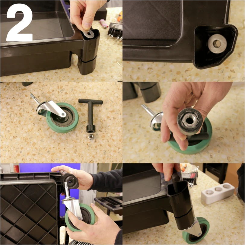 AuTech Тележка для детейлинга 3 яруса с высоким бортом до 150 кг - 4