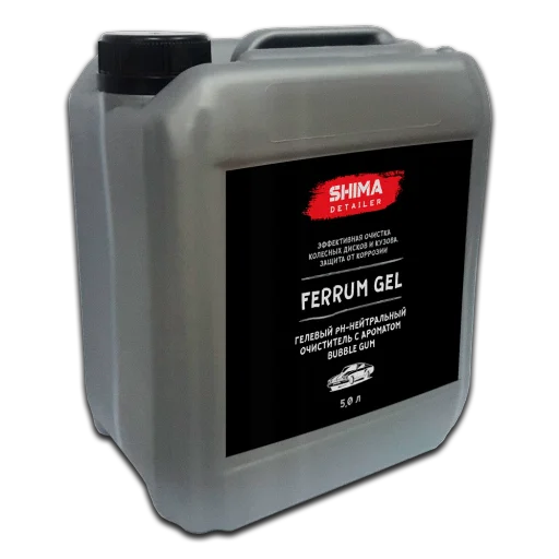 Shima Гелевый pH-нейтральный очиститель поверхностей авто SHIMA DETAILER FERRUM GEL BUBBLE GUM, 5 л - 1