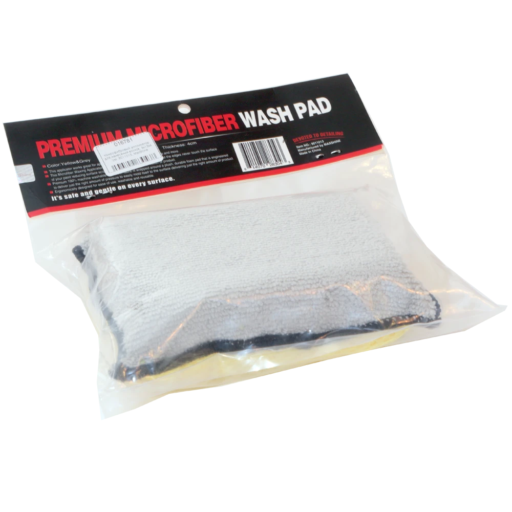 MaxShine Микрофибровый аппликатор для нанесения восков, 9х13х4 см - 4