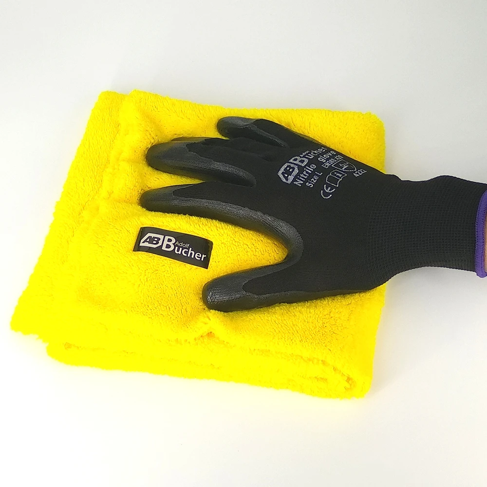 Микрофибра без обметки краев желтая Adolf Bucher 12.0999 550 г/кв см 40х40см - 4