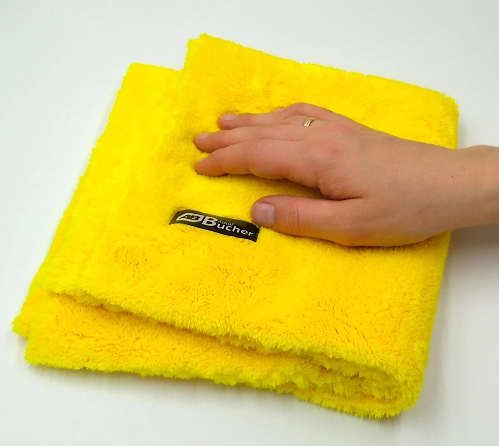 Микрофибра без обметки краев желтая Adolf Bucher 12.0999 550 г/кв см 40х40см - 7