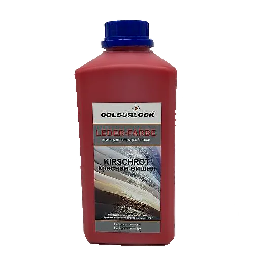 Краска для кожи салона автомобиля вишневая Colourlock Leder Farbe Kirschrot 1 л - 1