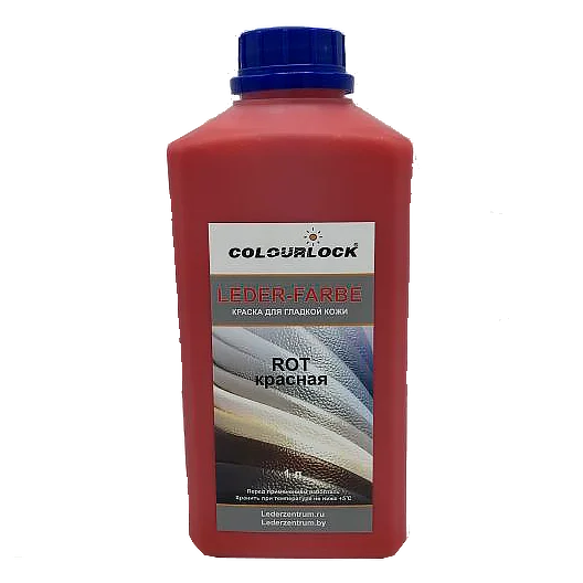 Краска для кожи салона автомобиля красная Colourlock Leder Farbe Rot 1 л - 1