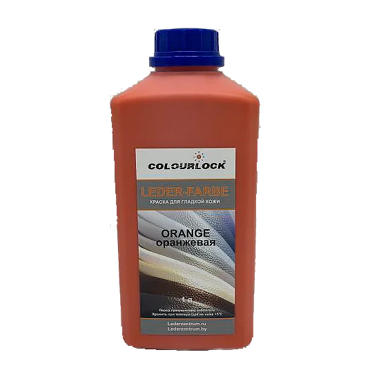 Краска для кожи салона автомобиля оранжевая Colourlock Leder Farbe Orange 1 л - 1
