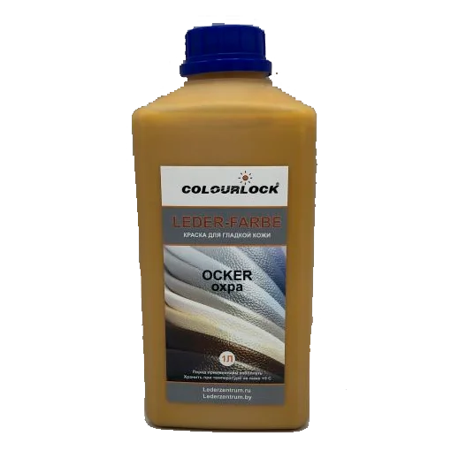 Краска для кожи салона автомобиля охра Colourlock Leder Farbe Ocker 1 л - 1