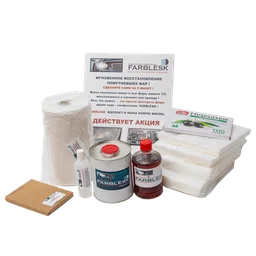 Набор для восстановления фар Farblesk на 60 автомобилей в жидкости 1л