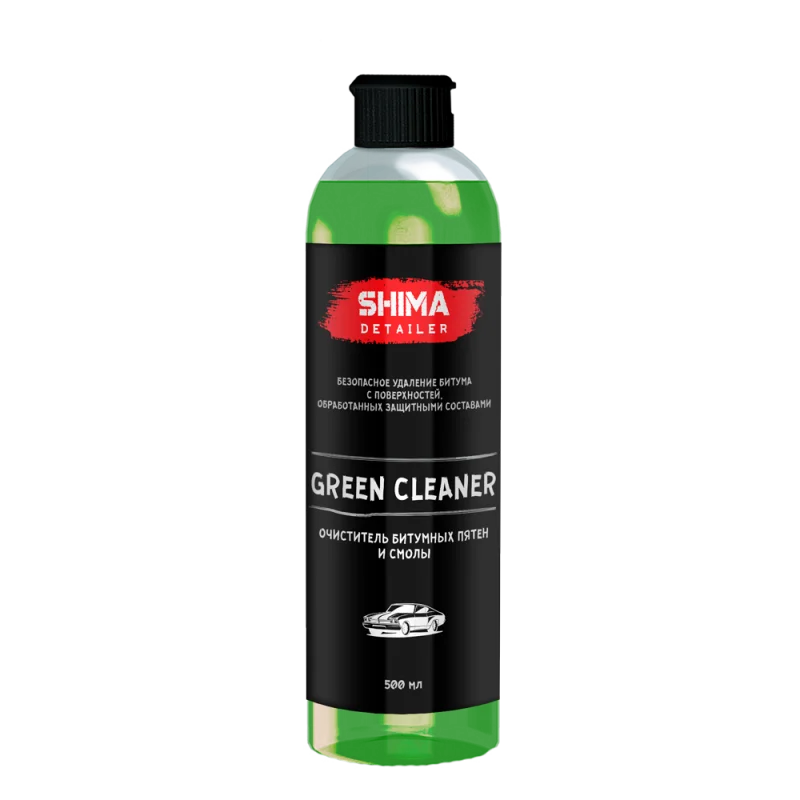 Очиститель ЛКП от битума и смолы Shima Detailer Green Cleaner 500 мл - 1