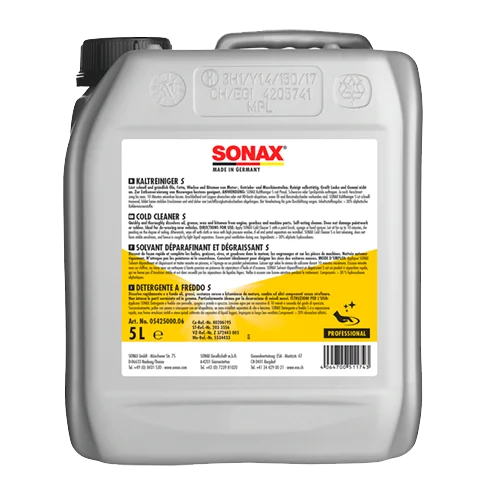 Sonax Cold Cleaner S - Очиститель холодного двигателя быстрого действия, 5 л - 1