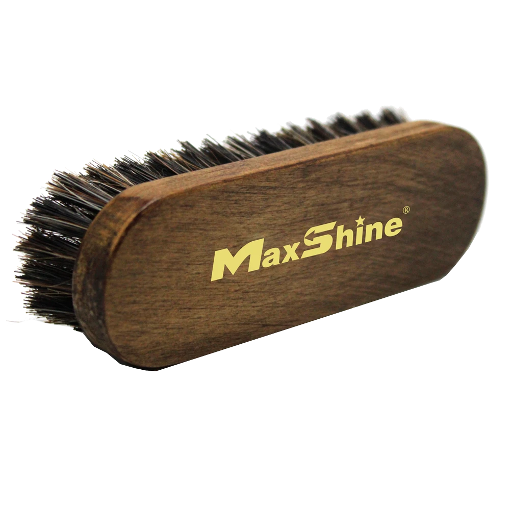 Щетка для очистки кожи с натуральной щетиной MaxShine 7022007 120x40x10 mm - 2