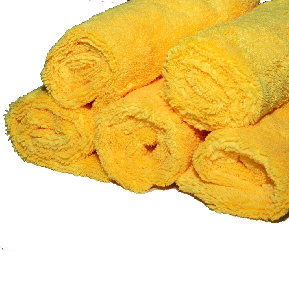 Микрофибровая салфетка желтая 5 штук MaxShine 1240405Y-SET 380 г/м2 40x40 см - 3