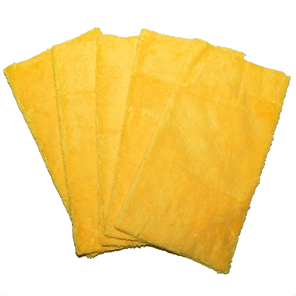 Микрофибровая салфетка желтая 5 штук MaxShine 1240405Y-SET 380 г/м2 40x40 см - 5