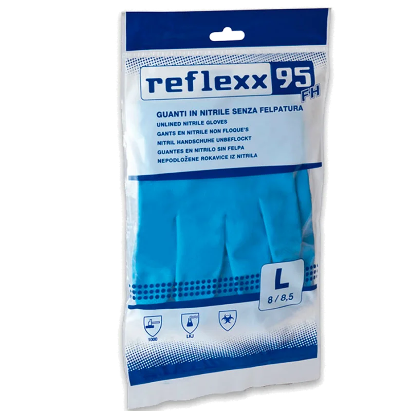 Перчатки Reflexx R95-L многоразовые нитриловые 1 пара - 1