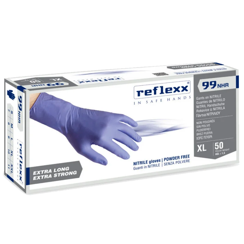Перчатки Reflexx R99-XL химостойкие одноразовые длинные 25 пар - 1