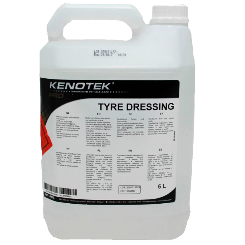 Чернение резины Kenotek Tyre Dressing с грязеотталкивающим эффектом 5 л - 1