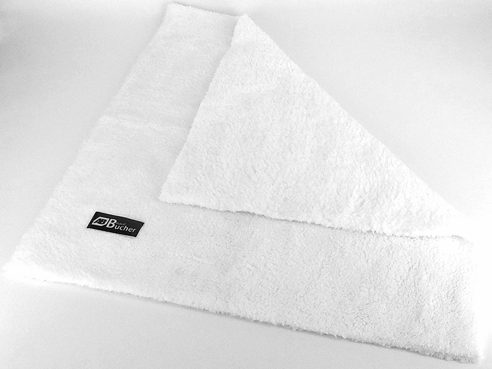 Микрофибра без обметки краев белая Adolf Bucher 12.0999W 550 г/кв см 40х40см - 2