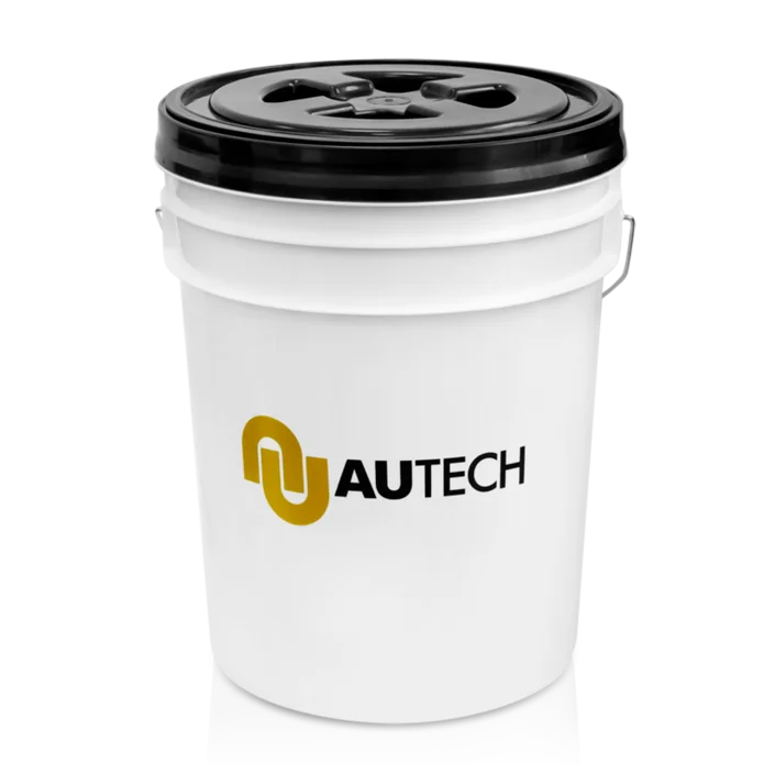 Ведро для мойки автомобиля с пескоотделителем и крышкой Autech Au-1052 белое - 1