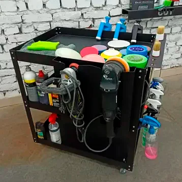 триггеры Тележка на 3 полки SWCpro с навесным оборудованием - машинки, кисти - 1