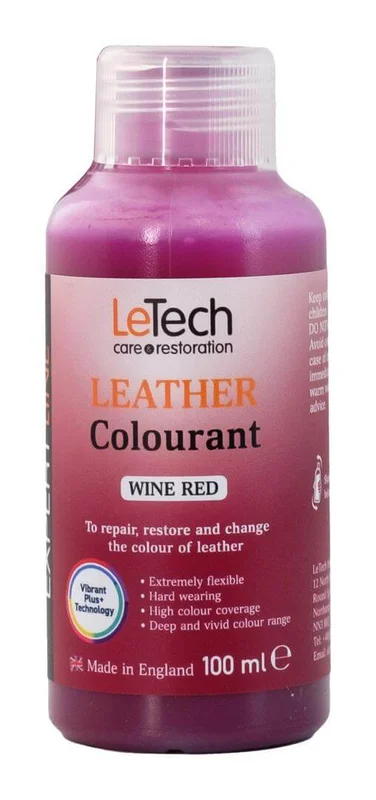 Краска для кожи LeTech Expert Line Leather Colourant Wine Red 3LC100EL15 100 мл - 1