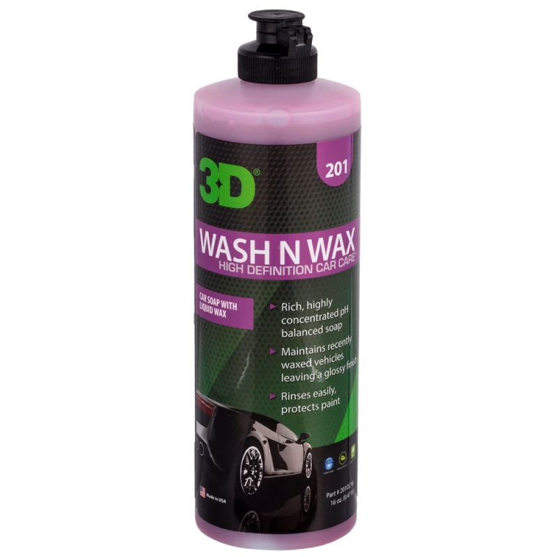 Автошампунь с воском 2в1 3D Wash N Wax 201OZ16 0,47 л - 2