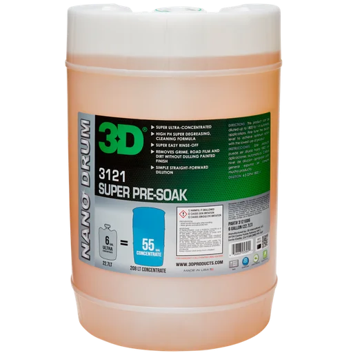 Автошампунь 3D Super Pre Soak 3121G06 обезжириватель 22,71 л - 1