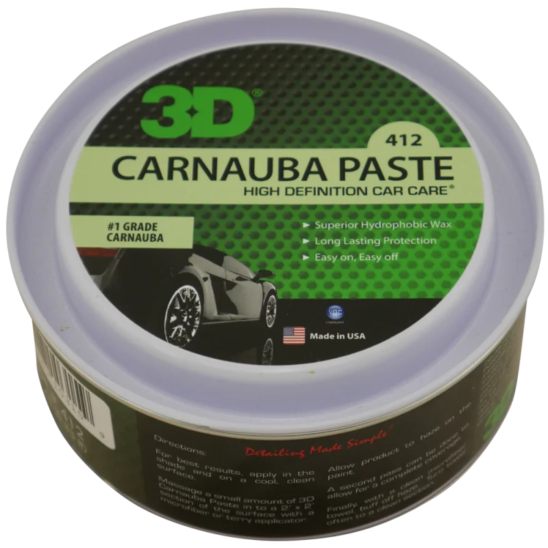 3D Car Care Carnauba Paste Wax Paste - Легендарный караубский твердый воск, 330 мл - 1