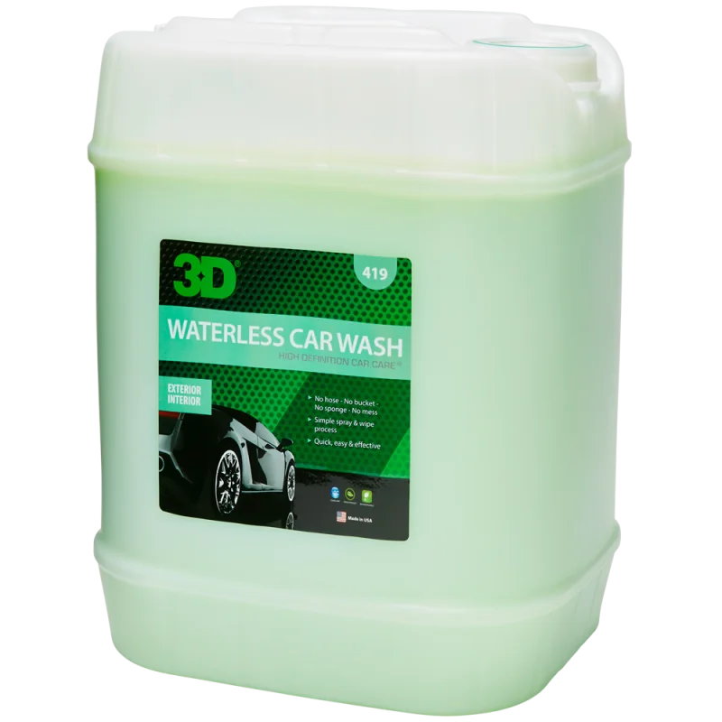 Очиститель ЛКП 3D Waterless Car Wash 419G05 безводный и безмыльный 18,93 л - 1
