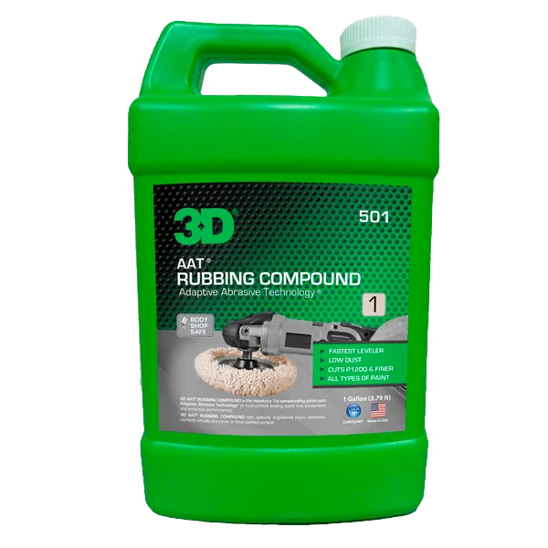 3D Car Care Абразивная полировальная паста AAT 501 Rubbing Compound, 3.78 л - 1