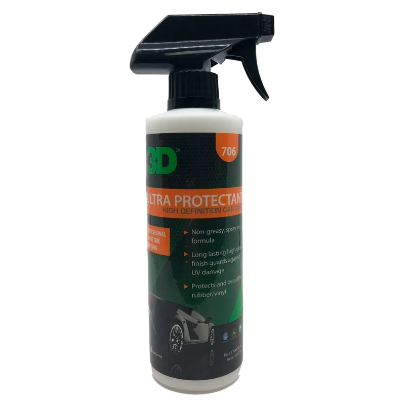 3D Car Care Чернение резины и пластика Ultra Protectant, 0.47 л - 1