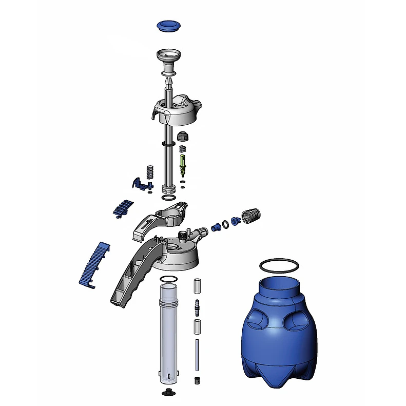 Накачной помповый пеногенератор Marolex Axel 2000 epdm S121.103 синий 2 л - 2