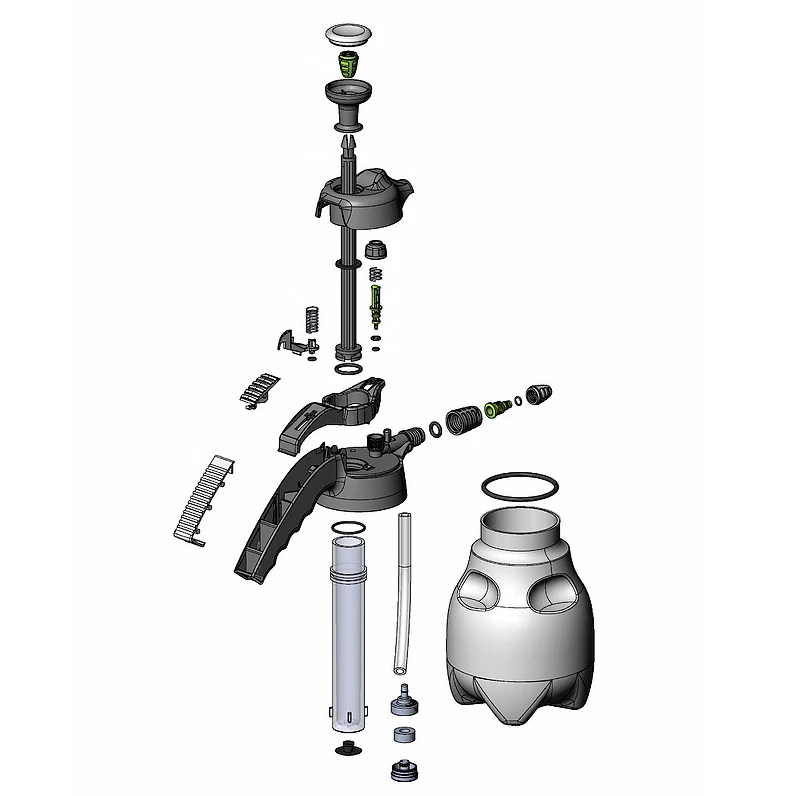 Распрыскиватель помповый Marolex Industry ergo Acid line 1500 viton S082.102 черный 1,5 л - 4