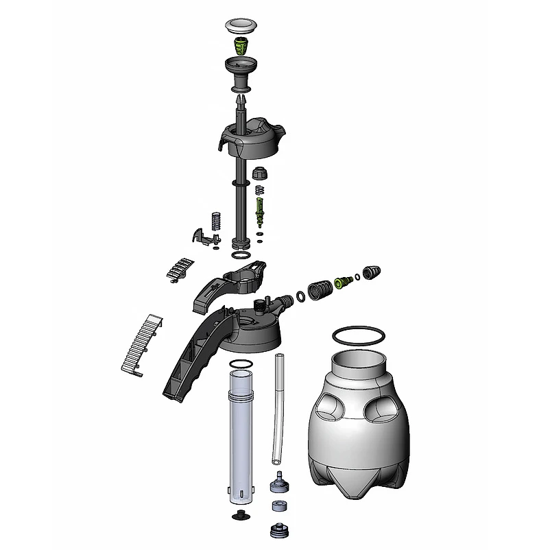 Распрыскиватель помповый Marolex Industry ergo Acid line 2000 viton S083.102 черный 2 л - 4