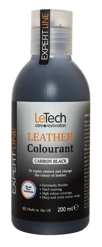 LeTech Краска для кожи Expert Line Leather Colourant Carbon Black, 200 мл - 1