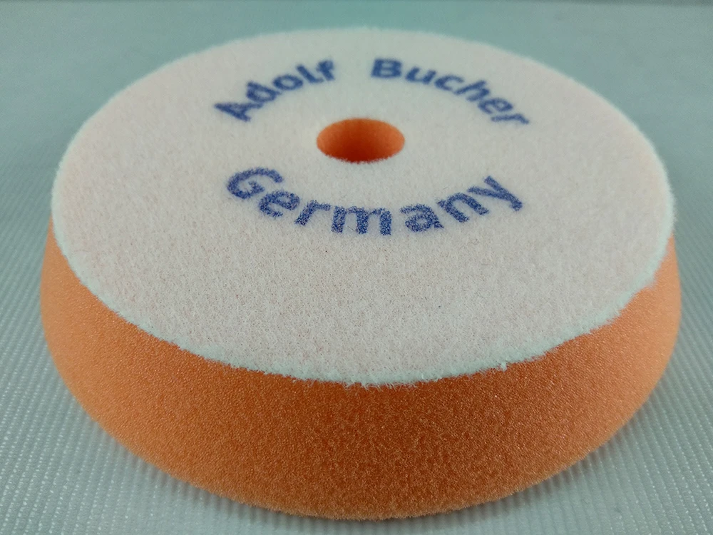 Поролоновый полировальный круг Adolf Bucher 012014.DE жесткий оранжевый 130-150 х 25 мм - 2