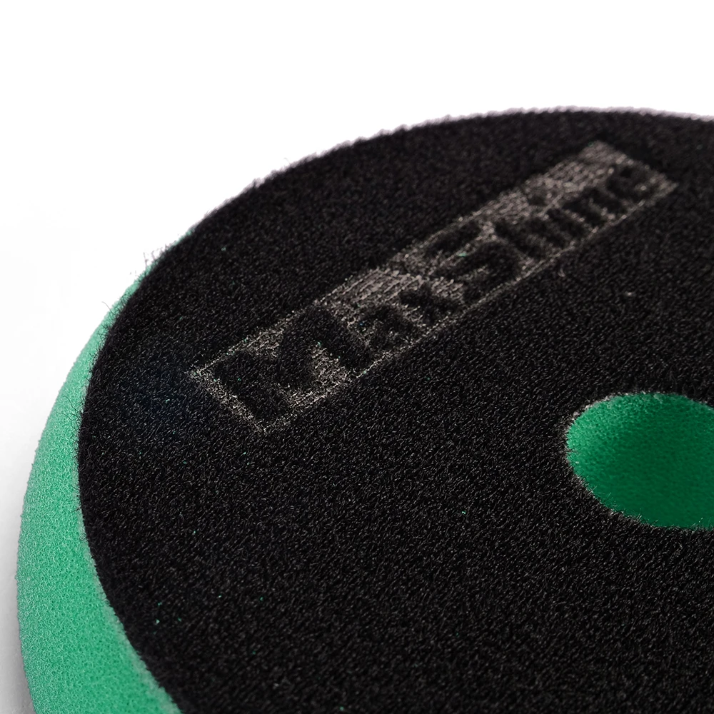 Режущий полировальный круг поролоновый MaxShine 2001135G жесткий зеленый с нарезкой 125-135/25 мм - 3