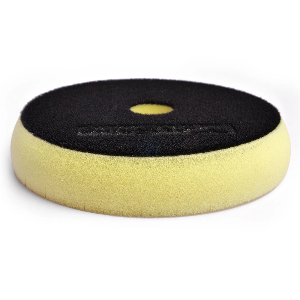 Средней жесткости полировальный круг поролоновый MaxShine 2002135YB желтый с нарезкой 125-135/25 мм - 4